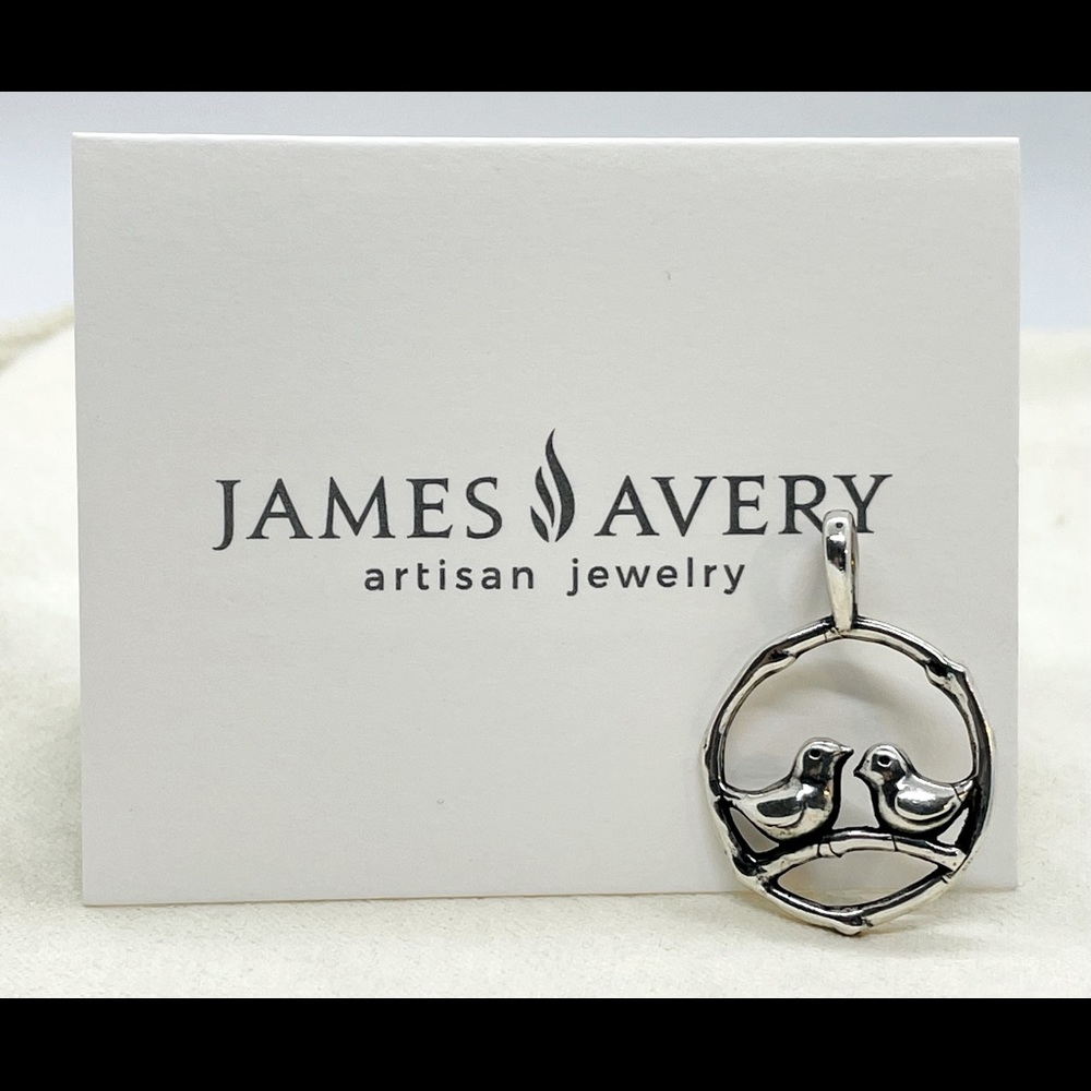 RARE Retired JAMES AVERY Lovebirds Pendant Box